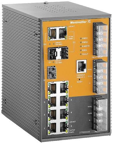 Weidmüller IE-SW-SL10M-7TX-3GC-HV Industrial Ethernet Switch 10 / 100 / 1000MBit/s von Weidmüller