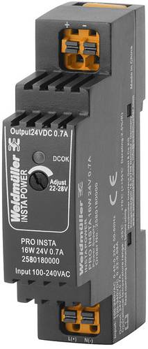 Weidmüller PRO INSTA 16W 24V 0.7A Schaltnetzgerät 24 V/DC 0.7A 16W Inhalt 1St. von Weidmüller