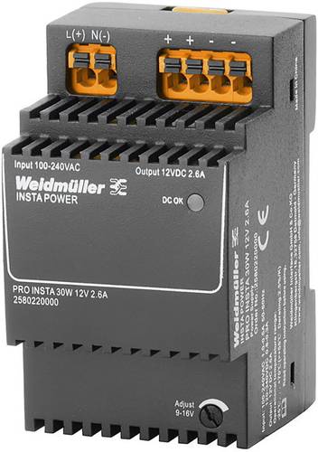 Weidmüller PRO INSTA 30W 12V 2.6A Schaltnetzgerät 12 V/DC 2.6A 30W Inhalt 1St. von Weidmüller