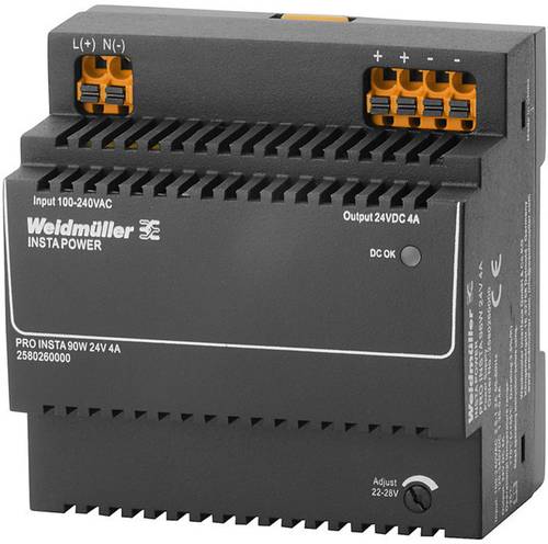 Weidmüller PRO INSTA 96W 24V 4A Schaltnetzgerät 24 V/DC 4A 96W Inhalt 1St. von Weidmüller