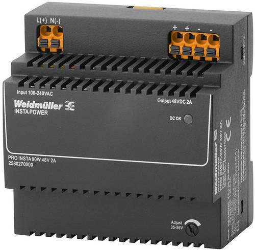 Weidmüller PRO INSTA 96W 48V 2A Schaltnetzgerät 48 V/DC 2A 96W Inhalt 1St. von Weidmüller
