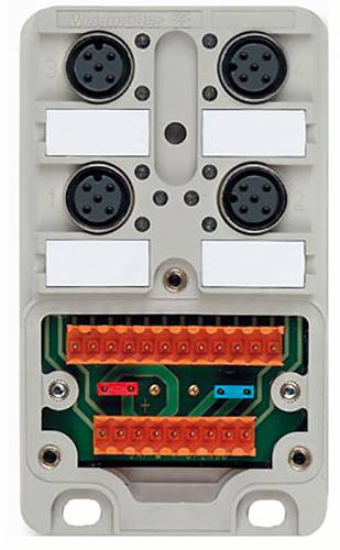 Weidmüller SAI-4-M M12 1:1 SO UT 1044340000 Sensor/Aktorbox passiv M12-Verteiler mit Kunststoffgewi von Weidmüller