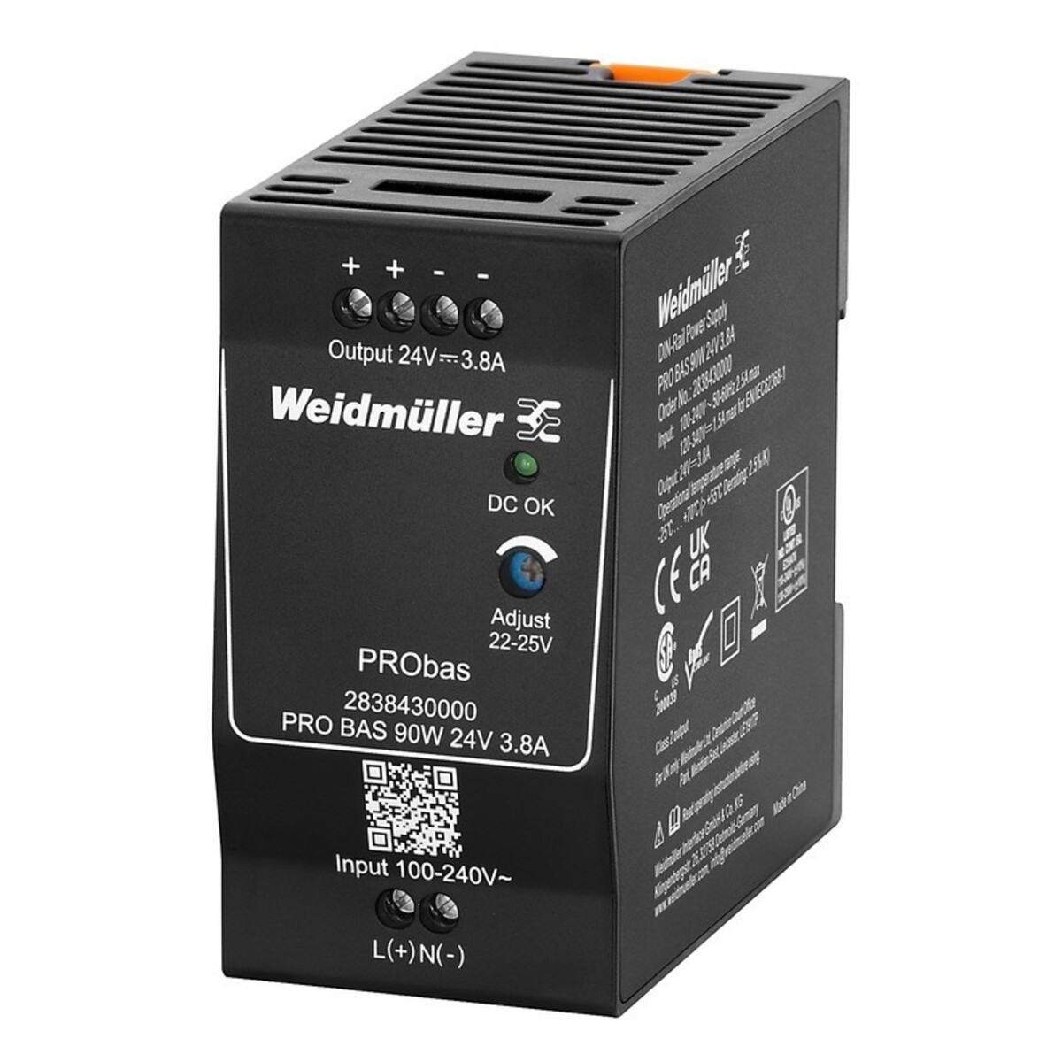 Weidmüller Stromversorgung 24V DC PRO BAS 90W 24V 3.8A 2838430000 Weidmüller Stromversorgung 24V DC PRO BAS 90W 24V 3.8A 2838430000 von Weidmüller