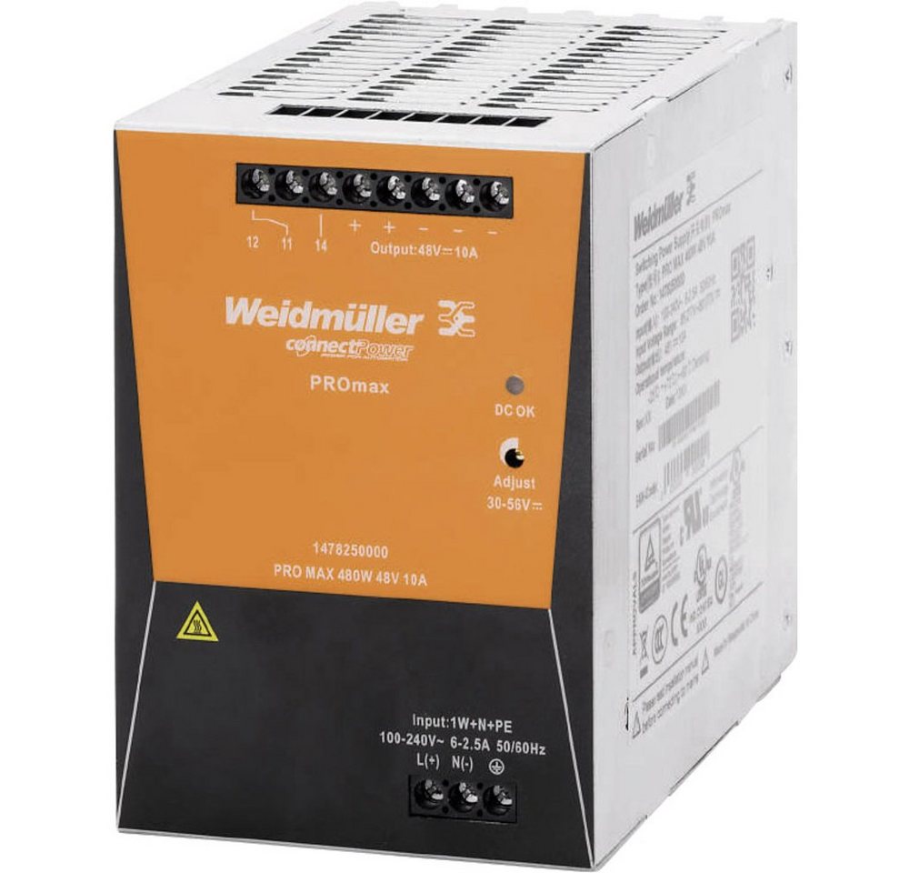 Weidmüller Weidmüller PRO MAX 960W 48V 20A Hutschienen-Netzteil (DIN-Rail) 48 V/ Hutschienen-Netzteil von Weidmüller