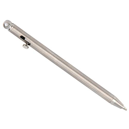 Mini-Stift, Schlüsselanhänger aus reinem Titan, leicht, tragbar, 84 x 5 mm, zum Schreiben(Silber) von Weikeya
