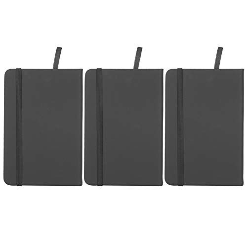 Strap Notebook, Notebook Office Notes Hardcover Strap Notebook 3Pcs Tagebuch Schreibwaren zum Schreiben Tagebuch(Schwarz) von Weikeya