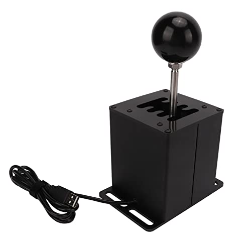 Weikeya Rennspiel-Schalthebel, Plug-and-Play-Mikroschaltersensor, 8-Gang-50-mm-Kugelkopf, PC-USB-Simulator, Schalthebel, innerer Edelstahl, für Logitech G29 G27 GT von Weikeya