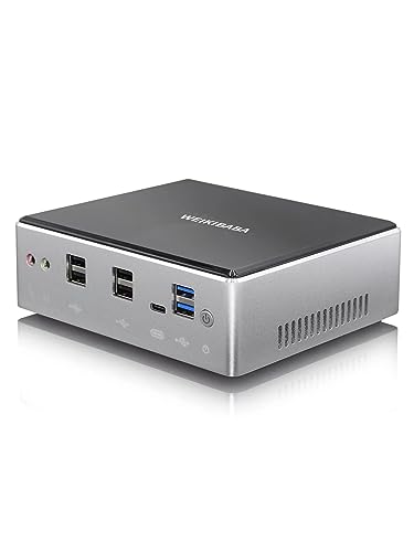 Weikibaba Mini PC Windows 10 i7 10510U,Mini Computer 16GB DDR4 RAM 128GB M.2 SSD,4K Mini Desktop PC USB 3.0,WI-FI BT 4.2,Type-C HDMI DP von Weikibaba