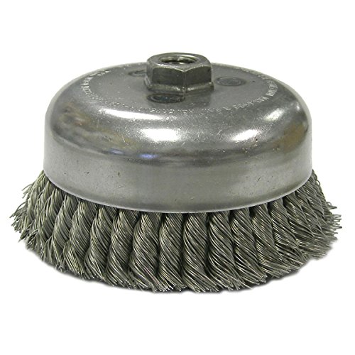 Weiler 12926 Drahtbürste mit zweireihigem Knoten, 15,2 cm, Stahlfüllung, 5/8-11 UNC-Mutter von Weiler
