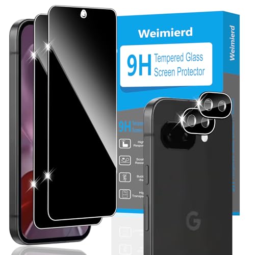 Weimierd Sichtschutz Kompatibel mit Google Pixel 9a FE für glas, 2 Stück Sichtschutzfolie + 2 Stück Kameraschutz, Anti-Kratzer 9H Härte Anti Spy Schutzfolie Privacy folie Weimierd Sichtschutz Kompatibel mit Google Pixel 9a FE für glas, 2 Stück Sichtschutzfolie + 2 Stück Kameraschutz, Anti-Kratzer 9H Härte Anti Spy Schutzfolie Privacy folie von Weimierd