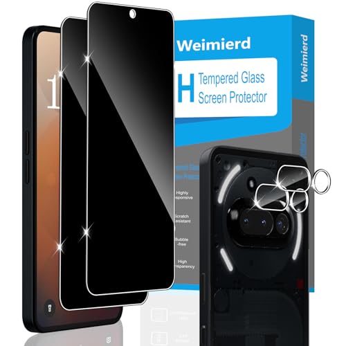 Weimierd Sichtschutz Kompatibel mit Nothing Phone 3A für glas, 2 Stück Sichtschutzfolie + 2 Stück Kameraschutz, Anti-Kratzer 9H Härte Anti Spy Schutzfolie Privacy folie Weimierd Sichtschutz Kompatibel mit Nothing Phone 3A für glas, 2 Stück Sichtschutzfolie + 2 Stück Kameraschutz, Anti-Kratzer 9H Härte Anti Spy Schutzfolie Privacy folie von Weimierd