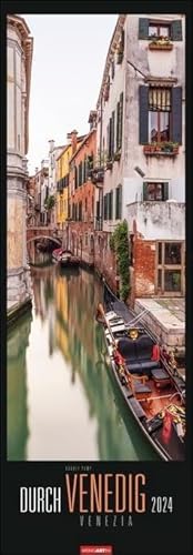 Durch Venedig Kalender 2024. Versteckte Ecken der Lagunenstadt in einem länglichen Kalender. Beeindruckende Fotos aus einem stillen Venedig von Károly Pump in einem länglichen Wandkalender XXL. von Weingarten in Athesia Kalenderverlag GmbH