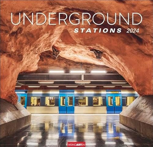Underground Stations Kalender 2024. Spektakuläre Architektur unter der Erde in einem großen Wandkalender 2024. U-Bahn-Haltestellen aus aller Welt perfekt in Szene gesetzt in einem großen Fotokalender von Weingarten in Athesia Kalenderverlag GmbH