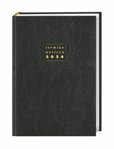 Terminer Leder schwarz - Kalenderbuch A6 - Mit vertikalem Kalendarium - Kalender 2026 - Heye-Verlag - Taschenkalender mit viel Platz für Eintragungen - 11,5 cm x 16,3 cm Terminer Leder schwarz - Kalenderbuch A6 - Mit vertikalem Kalendarium - Kalender 2026 - Heye-Verlag - Taschenkalender mit viel Platz für Eintragungen - 11,5 cm x 16,3 cm von Weingarten