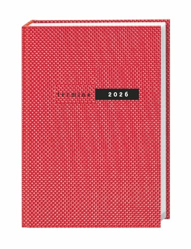 Terminer Struktur rot - Kalenderbuch A6 - Mit vertikalem Kalendarium - Kalender 2026 - Heye-Verlag - Taschenkalender mit viel Platz für Eintragungen - 11,5 cm x 16,3 cm Terminer Struktur rot - Kalenderbuch A6 - Mit vertikalem Kalendarium - Kalender 2026 - Heye-Verlag - Taschenkalender mit viel Platz für Eintragungen - 11,5 cm x 16,3 cm von Weingarten