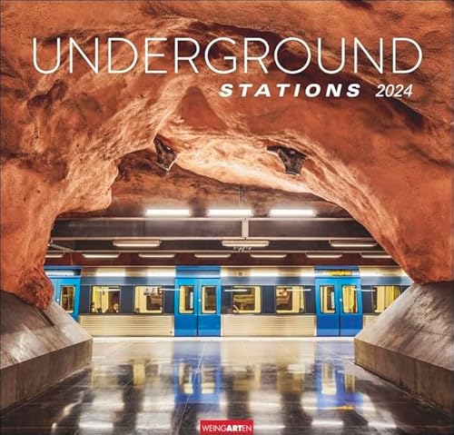 Underground Stations - Kalender 2024 - Weingarten-Verlag - Fotokalender - Wandkalender mit schönsten Metro-Stationen weltweit - 48 cm x 46 cm von Weingarten