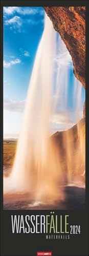 Wasserfälle - Kalender 2024 - Fotokalender im Vertikalformat - Weingarten-Verlag - Wandkalender mit kraftvollen Naturaufnahmen - 34 cm x 98 cm von Weingarten