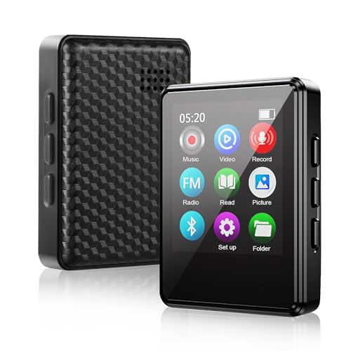 Weinsamkeit 64 GB MP3 Player, verlustfreier Hi Fi Sound, Voice-Recorder und FM Radio Recorder, E-Book mit erweiterbarem Speicher bis zu 128 GB, hochempfindlicher Vollbild-Touchscreen MP3 Player von Weinsamkeit