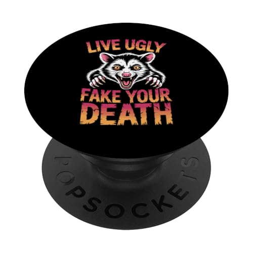 Feral Design Opossum Live Ugly Fake Your Death Opossum PopSockets Klebender PopGrip Feral Design Opossum Live Ugly Fake Your Death Opossum PopSockets Klebender PopGrip von Weird Possum Designs