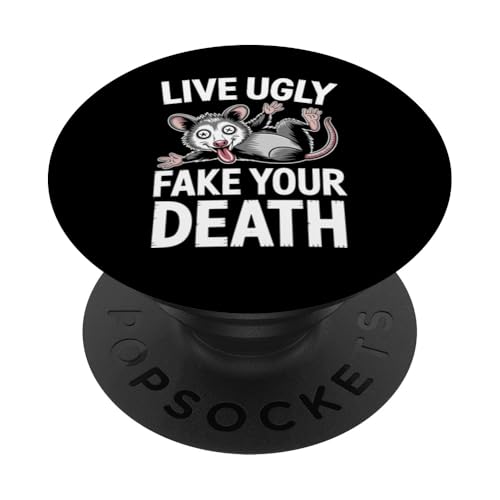 Feral Design Opossum Live Ugly Fake Your Death Opossum PopSockets Klebender PopGrip von Weird Possum Designs