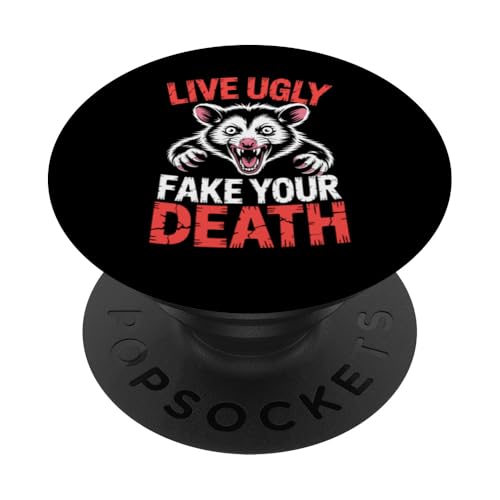 Feral Design Opossum Live Ugly Fake Your Death Opossum PopSockets Klebender PopGrip Feral Design Opossum Live Ugly Fake Your Death Opossum PopSockets Klebender PopGrip von Weird Possum Designs