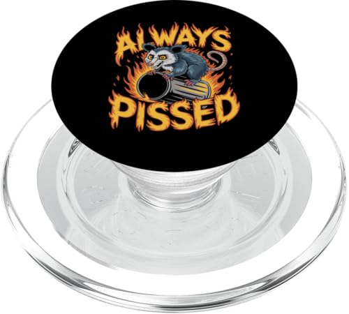 Feral Design Opossum Opossum PopSockets PopGrip für MagSafe Feral Design Opossum Opossum PopSockets PopGrip für MagSafe von Weird Possum Designs