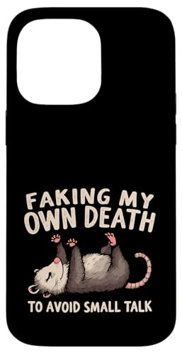 Feral Small Talk Anti Social Design Opossum Opossum Hülle für iPhone 14 Pro Max von Weird Possum Designs