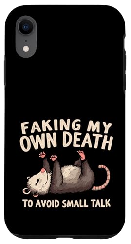 Feral Small Talk Anti Social Design Opossum Opossum Hülle für iPhone XR Feral Small Talk Anti Social Design Opossum Opossum Hülle für iPhone XR von Weird Possum Designs