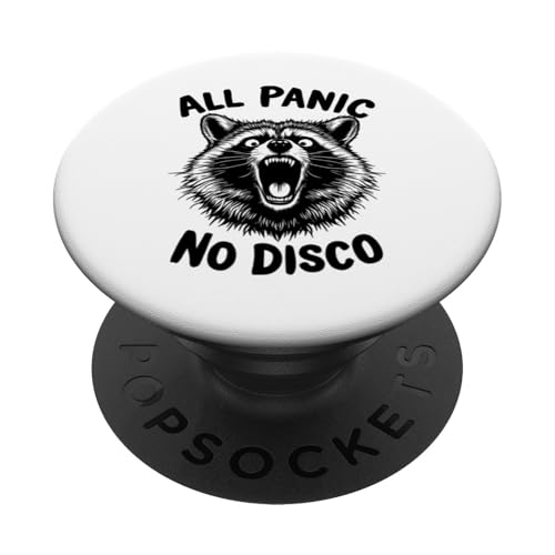 Feral All Panic No Disco Waschbär Waschbär PopSockets Klebender PopGrip Feral All Panic No Disco Waschbär Waschbär PopSockets Klebender PopGrip von Weird Raccoon Designs