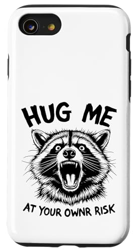 Feral Hug Me Waschbär Hülle für iPhone SE (2020) / 7 / 8 von Weird Raccoon Designs