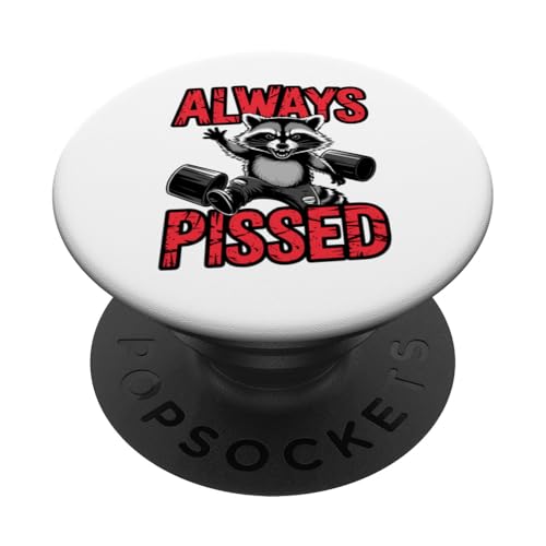 Feral Racoon Design Always Pissed Vulgärer Waschbär für Erwachsene PopSockets Klebender PopGrip Feral Racoon Design Always Pissed Vulgärer Waschbär für Erwachsene PopSockets Klebender PopGrip von Weird Raccoon Designs