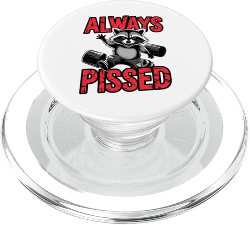 Feral Racoon Design Always Pissed Vulgärer Waschbär für Erwachsene PopSockets PopGrip für MagSafe Feral Racoon Design Always Pissed Vulgärer Waschbär für Erwachsene PopSockets PopGrip für MagSafe von Weird Raccoon Designs