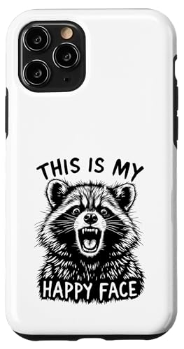 Feral This Is My Happy Face Waschbär Hülle für iPhone 11 Pro von Weird Raccoon Designs