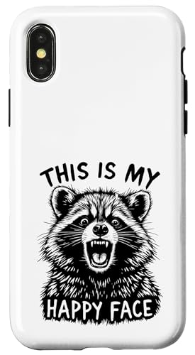 Feral This Is My Happy Face Waschbär Hülle für iPhone X/XS Feral This Is My Happy Face Waschbär Hülle für iPhone X/XS von Weird Raccoon Designs