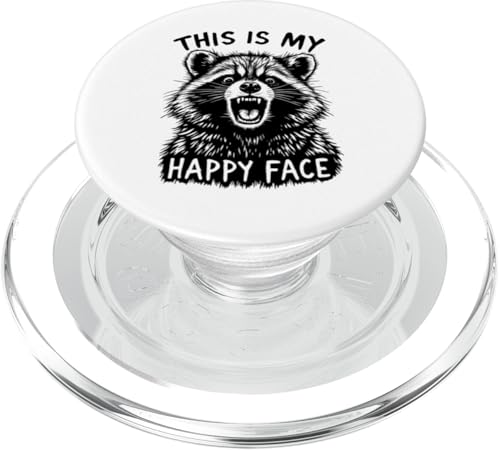 Feral This Is My Happy Face Waschbär PopSockets PopGrip für MagSafe Feral This Is My Happy Face Waschbär PopSockets PopGrip für MagSafe von Weird Raccoon Designs