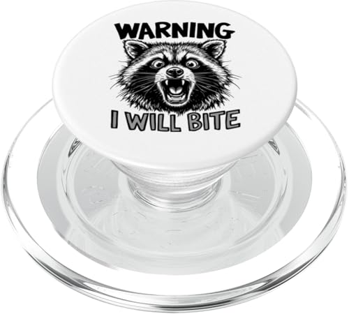 Feral Warning I WIll Bite Waschbär PopSockets PopGrip für MagSafe Feral Warning I WIll Bite Waschbär PopSockets PopGrip für MagSafe von Weird Raccoon Designs