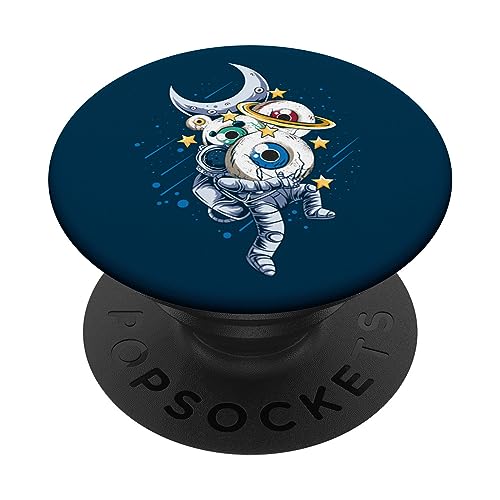 Weirdcore Aesthetic Space Astronaut Eyeball Planets PopSockets mit austauschbarem PopGrip von Weirdcore Aesthetic Clothes Alt Indie Dreamcore