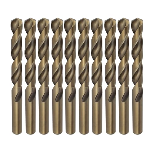 HSS-Co 5% Cobald Spiralbohrer Bohrer Stahlbohrer Metallbohrer Eisenbohrer Ø 10,0 mm - 10 Stück von Weischer