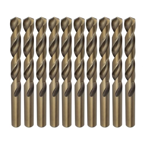 Weischer® - HSS-Co Spiralbohrer Ø 4,5 mm | 10 Stück | Stahlbohrer Metallbohrer Eisenbohrer | Cobald Bohrer für Metall, Stahl, Aluminium, Edelstahl | stabil & bruchfest von Weischer