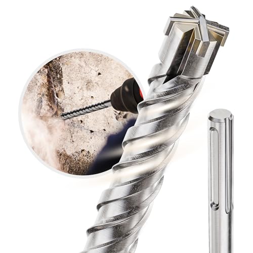 Weischer® - SDS Max Bohrer 30 x 800mm | vierschneidiger & langlebiger Steinbohrer | Betonbohrer mit Doppelwendel | Bohrhammer kompatibel | robuste Bohrspitze für Beton, Naturstein & Mauerwerk von Weischer