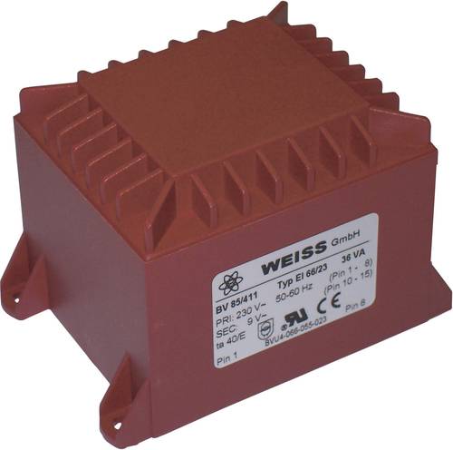 Weiss Elektrotechnik 85/413 Printtransformator 1 x 230V 1 x 15 V/AC 36 VA 2.40A Weiss Elektrotechnik 85/413 Printtransformator 1 x 230V 1 x 15 V/AC 36 VA 2.40A von Weiss Elektrotechnik