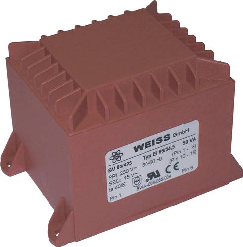 Weiss Elektrotechnik 85/424 Printtransformator 1 x 230V 1 x 18 V/AC 50 VA 2.78A Weiss Elektrotechnik 85/424 Printtransformator 1 x 230V 1 x 18 V/AC 50 VA 2.78A von Weiss Elektrotechnik