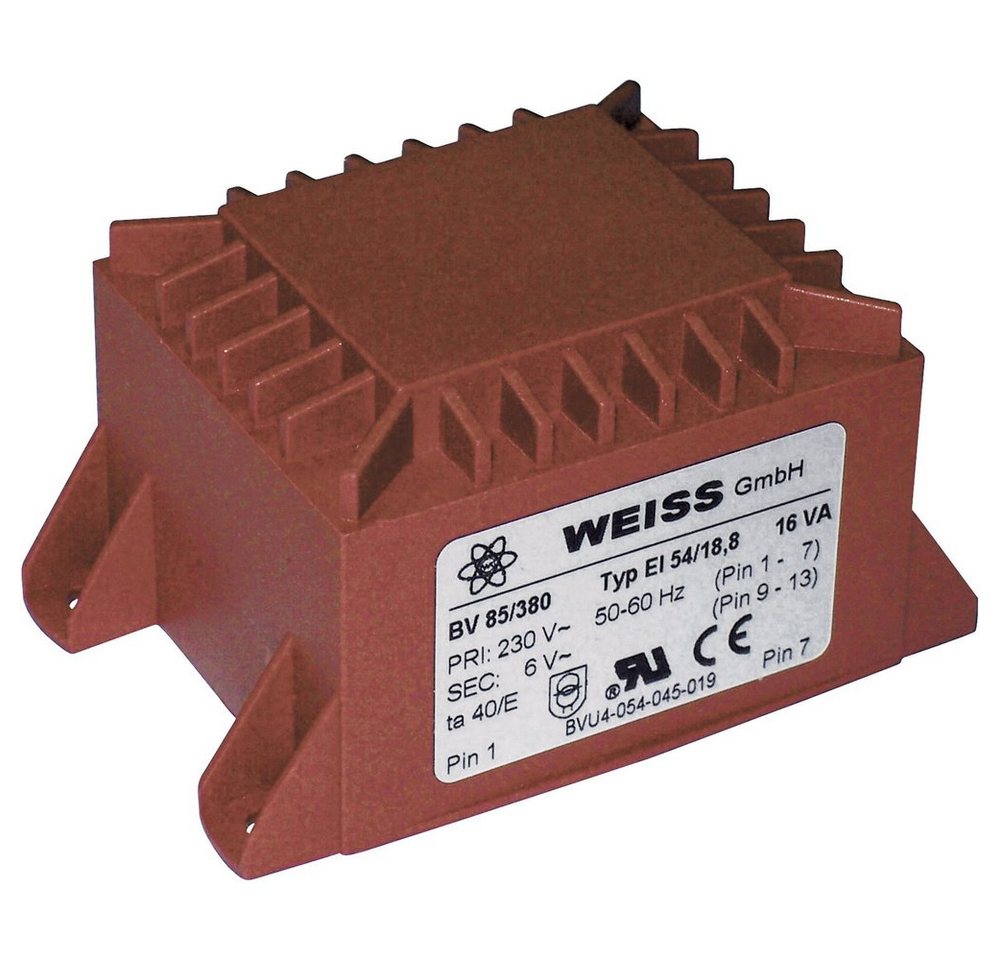 Weiss Elektrotechnik Weiss Elektrotechnik 85/385 Printtransformator 1 x 230 V 1 x 24 V/AC 1 Trafo von Weiss Elektrotechnik