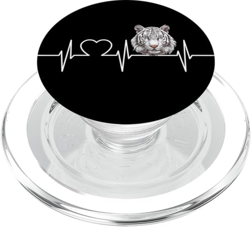 White Tiger Weiße Tiger Weißer Tiger Herzschlag PopSockets PopGrip für MagSafe White Tiger Weiße Tiger Weißer Tiger Herzschlag PopSockets PopGrip für MagSafe von Weiße Tiger Weißer Tiger Geschenk Shop