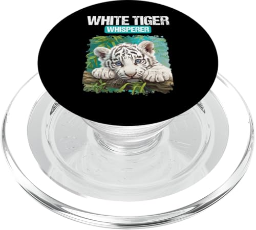 White Tiger Whisperer Weiße Tiger Weißer Tiger PopSockets PopGrip für MagSafe White Tiger Whisperer Weiße Tiger Weißer Tiger PopSockets PopGrip für MagSafe von Weiße Tiger Weißer Tiger Geschenk Shop