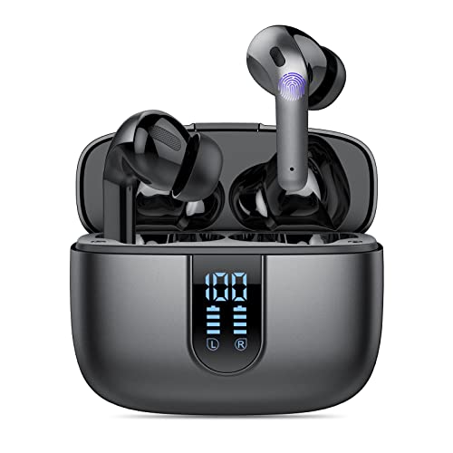Bluetooth Kopfhörer, In Ear Kopfhörer Kabellos Bluetooth 5.3 mit 4 ENC Noise Cancelling Mic, 2024 Neue Kopfhörer Kabellos LED Anzeige, 48Std Earbuds, HiFi Stereo IP7 Wasserdicht Ohrhörer für Arbeit von Wekily