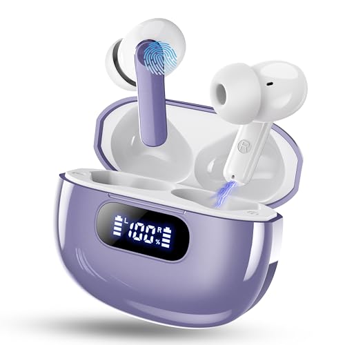 Bluetooth Kopfhörer, In Ear Kopfhörer Kabellos Bluetooth 5.3 mit 4 ENC Noise Cancelling Mic, 2025 Neue Kopfhörer Kabellos LED Anzeige, 48Std Earbuds, HiFi Stereo IP7 Wasserdicht Ohrhörer für Arbeit von Wekily