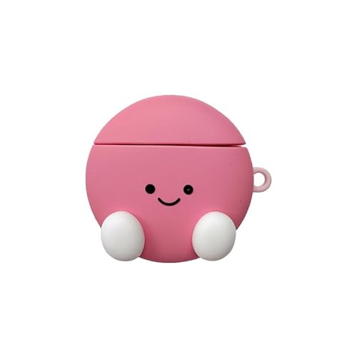 Kompatibel mit AirPods 4 Hülle 2024, niedliche Cartoon-Charaktere, rosa Kekse, 3D-Anime-Element, Kawaii, modische Airpod-Hülle 4. Generation, mit Schlüsselanhänger, für Männer, Frauen, Jungen, Mädchen von Weklop