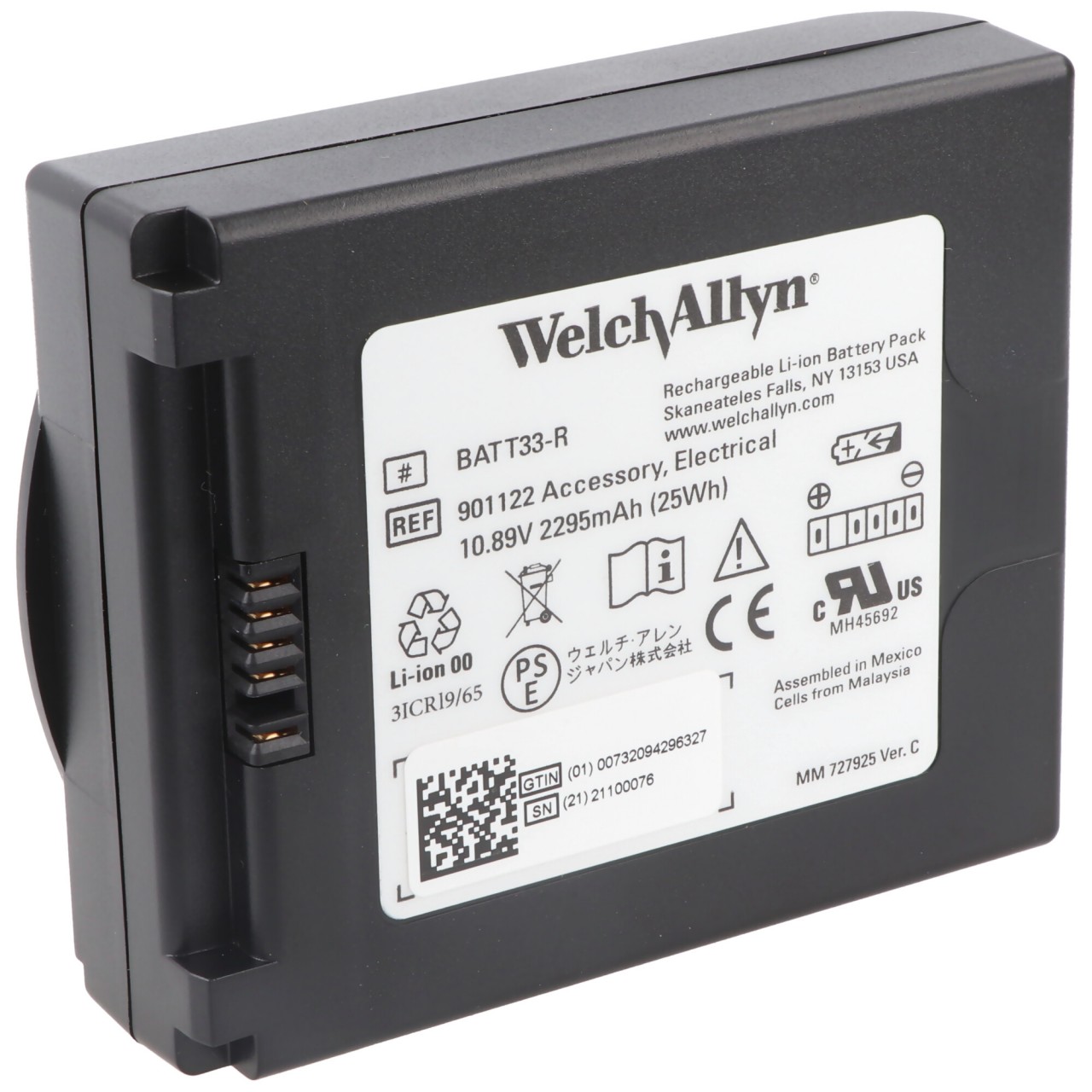 BATT33-R Li Ion Akku Welch Allyn CP50 Akkutyp BATT33, Elektrokardiogramm 901122 BATT33-R Li Ion Akku Welch Allyn CP50 Akkutyp BATT33, Elektrokardiogramm 901122 von Welch Allyn