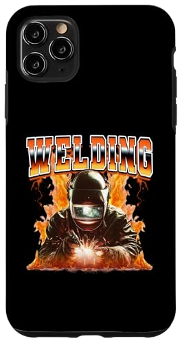 Schweißgerät Weld Flames Bootleg Style der 90er Hülle für iPhone 11 Pro Max von Welding Welder 90s Retro Bootleg Gifts